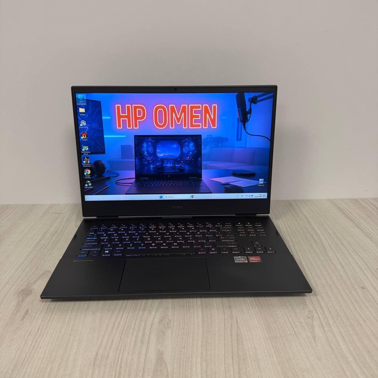 Б/в Ігровий ноутбук HP Omen 16-c0002dx 16.1" 1920x1080| Ryzen 7 5800H| 16GB RAM| 512GB SSD NVMe| Radeon RX 6600M 8GB