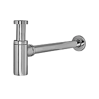 Сифон для умивальника Koer BT-01-01 1 1/4'' з хромованим покриттям, латунний корпус, довжина 35 см (KR3407)