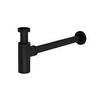 Сифон для умивальника Koer BT-01-05 1 1/4'' (Чорний) з латунним корпусом (KR3410)