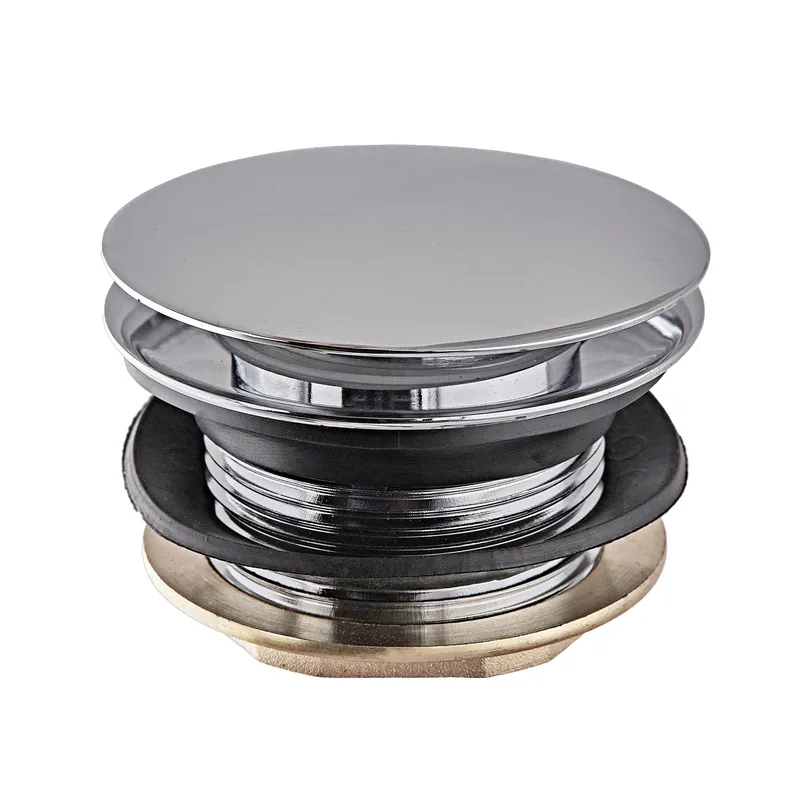 Донний клапан для ванної Koer PW-05-01 1 1/2'' (кнопка) хромований, латунь (KR3406)