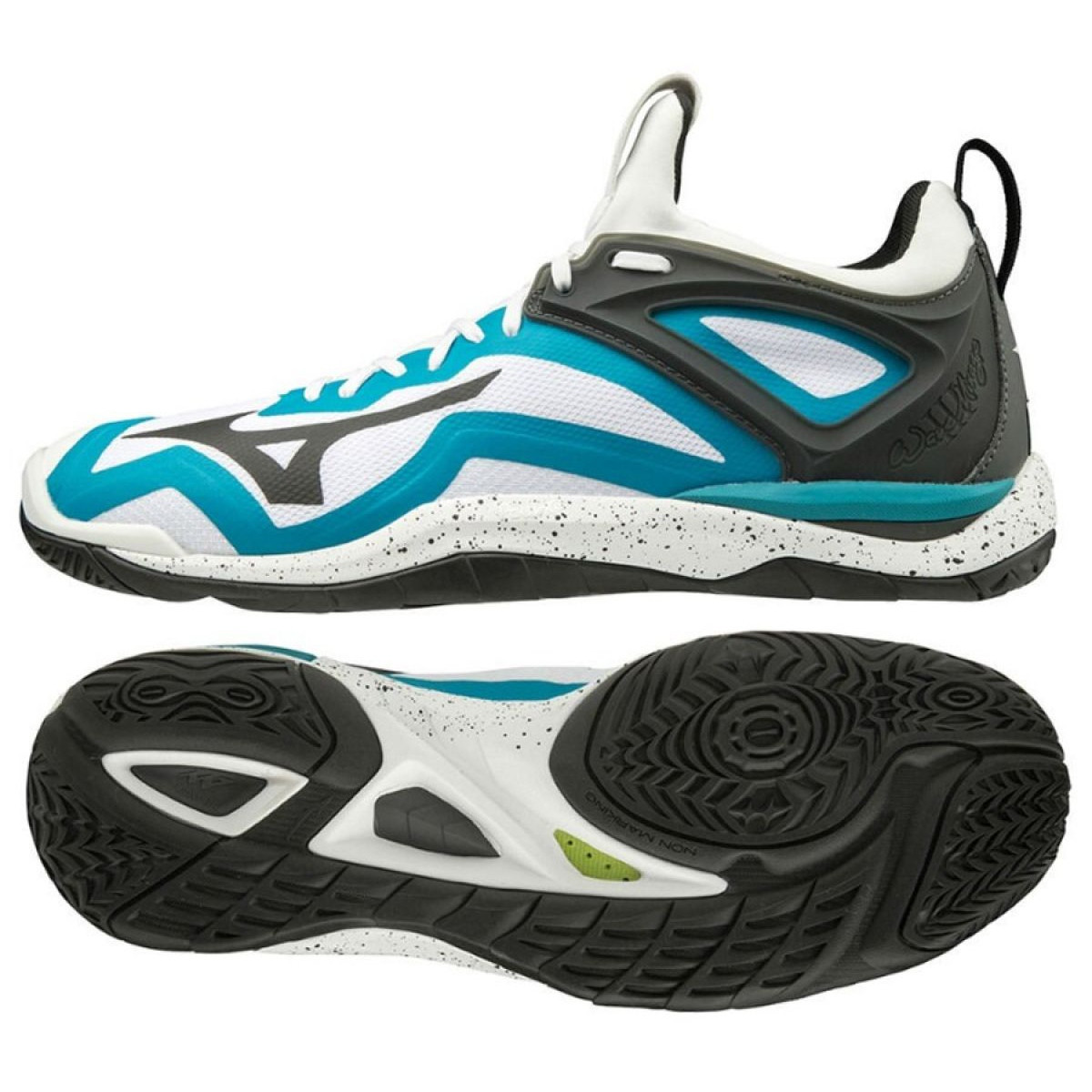 Кросівки чол. Mizuno WAVE MIRAGE 3 - Wht/Blk/EnamelBlu (40.5) UK7 original Акція Знижка
