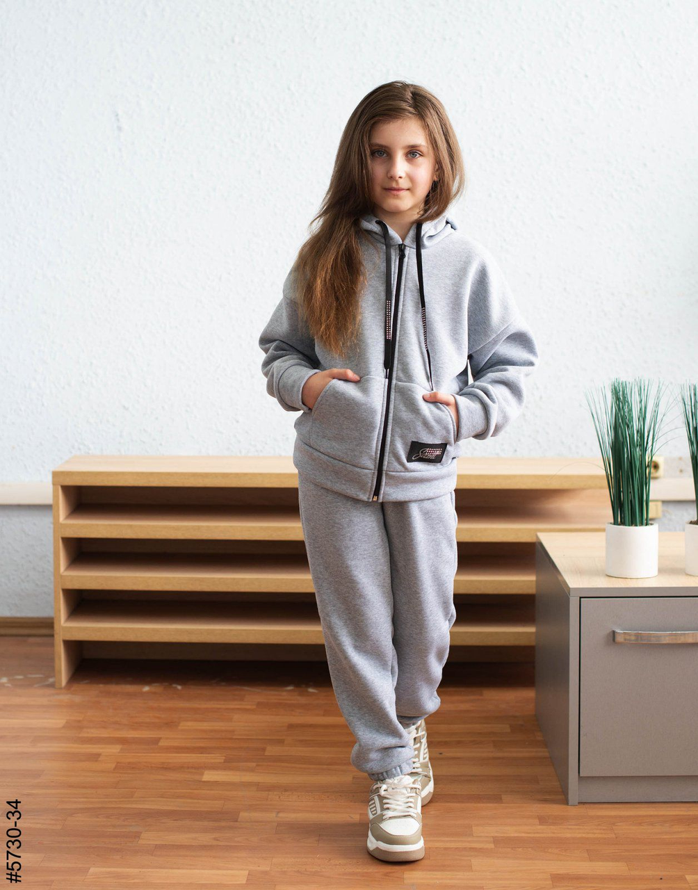 Спортивний костюм для дівчаток трикотаж на флiсi (р-ри: 36-42) 5730-34 осiнь--зима. вир-во Україна., фото 1