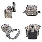 Сумка тактична з кобурою HANDS 438 військова піксельна нагрудна сумка 15L армійські сумки HANDS, фото 7