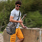 Сумка тактична з кобурою HANDS 438 військова піксельна нагрудна сумка 15L армійські сумки HANDS, фото 8