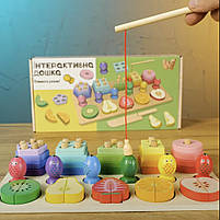 Дерев‘яна інтерактивна дошка Вчимося разом WToys сортер, магнітна гра, риболовля 30*15*5 см (68379), фото 7