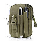 Тактична сумка Cahil армійська олива поясна сумка з тримачем для телефона B471 тактичні сумки олива, фото 5