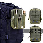 Тактична сумка Cahil армійська олива поясна сумка з тримачем для телефона B471 тактичні сумки олива, фото 6