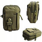 Тактична сумка Cahil армійська олива поясна сумка з тримачем для телефона B471 тактичні сумки олива, фото 8