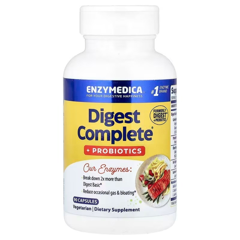 Ферменти і пробіотики, Digest + Probiotics, Enzymedica, 90 капсул