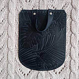 Клапан для рюкзака "Листя". Колір "Темно-синій"., фото 2