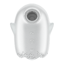 Кліторальний вібростимулятор з 12 режимами вібрації та 11 інтенсивностями повітряних імпульсів Satisfyer Glowing Ghost White, фото 4