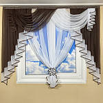 Короткий тюль з ламбрекеном