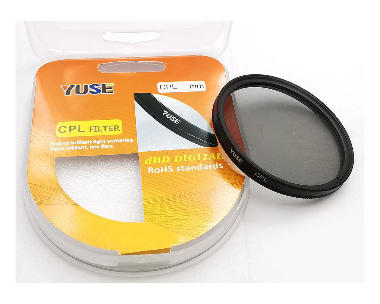 Поляризаційний фільтр Yuse CPL для фотокамер і смартфонів – антибліковий фільтр з різьбленням, діаметр - 49 mm., фото 1