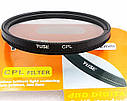 Поляризаційний фільтр Yuse CPL для фотокамер і смартфонів – антибліковий фільтр з різьбленням, діаметр - 49 mm., фото 2