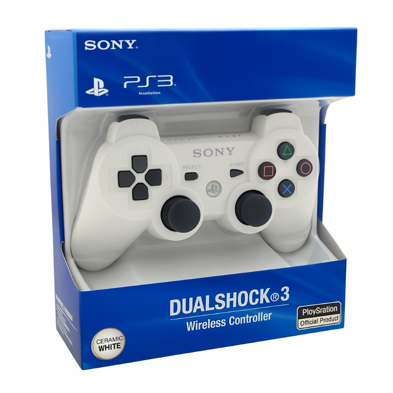 Бездротовий bluetooth джойстик PS3 SONY PlayStation 3 DualShock 3 White, фото 1