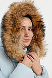 Жіноча пухова парка з хутром Finn Flare W20-12013-106 блакитна 2XL, фото 5