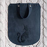 Клапан для рюкзака "Кiшка". Колір "Темно-синій"., фото 2