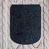 Клапан для рюкзака "Пташки". Колір "Темно-синій"., фото 2