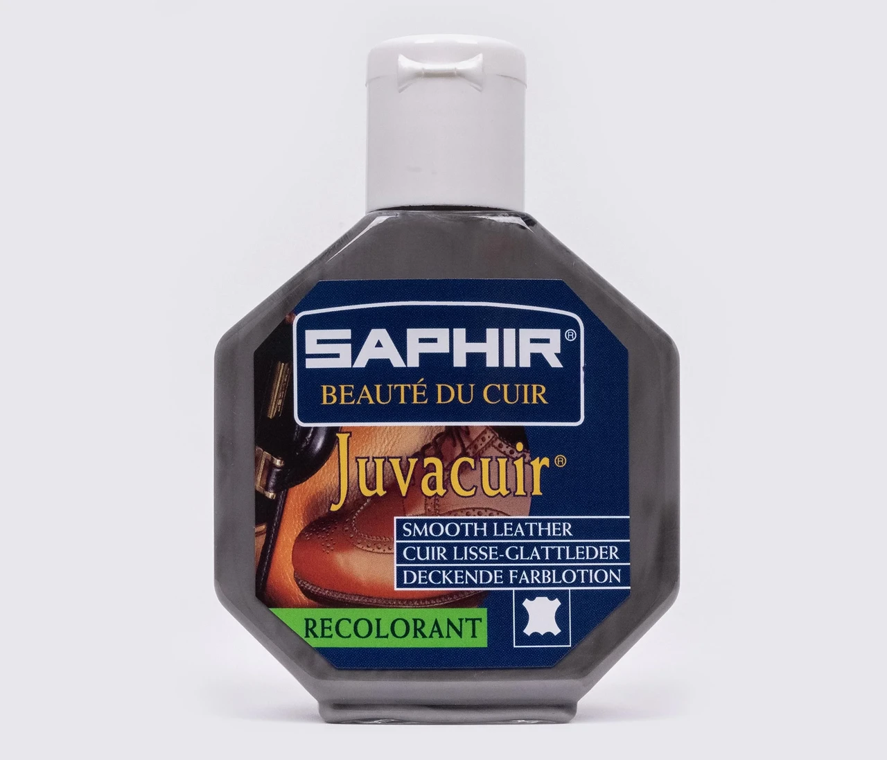 Крем - фарба Saphir Juvacuir для гладкої шкіри сірий 75 мл, фото 1