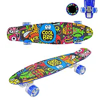 Пенні борд колеса PU зі світлом принт SC20411 розмір 56х15 см