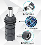 Адаптер живлення DC для Starlink Mini Перехідник DC 5.5x2.1 мм (Female to Male) Підтримка PD 100W, фото 7