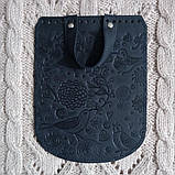 Клапан для рюкзака "Пташки". Колір "Темно-синій"., фото 3