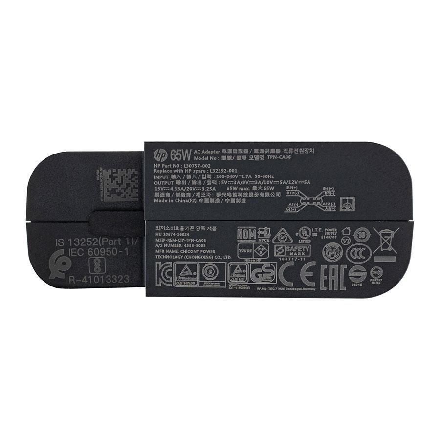Оригінальний блок живлення для ноутбука HP TYPE-C 65W, квадратный, black (з кабелем !)