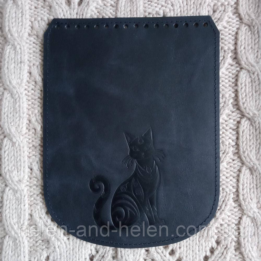 Клапан для рюкзака "Кiшка". Колір "Темно-синій"., фото 1