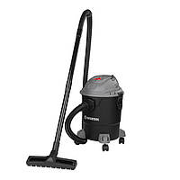 Пилосос будівельний 20 л, 1200 Вт, сухе та вологе прибирання, багаторазовий спонж фільтр, фільтр-пакет INTERTOOL DT-1020