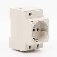 Розетка на DIN-рейку із заземленням, 16 А POTRIC на дин-рейку