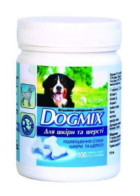 ВМД DOGMIX для кожи и шерсти 400 таб. уп. витаминно-минеральная добавка для щенков и взрослых собак - фото 1 - id-p472701041