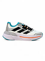 Білі жіночі текстильні бігові Кросівки Adidas Adistar 2.0 White Turquoise Orange — бігові кросівки адістар