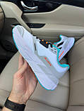 Білі жіночі текстильні бігові Кросівки Adidas Adistar 2.0 White Turquoise Orange — бігові кросівки адістар, фото 5