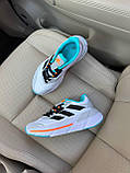 Білі жіночі текстильні бігові Кросівки Adidas Adistar 2.0 White Turquoise Orange — бігові кросівки адістар, фото 8