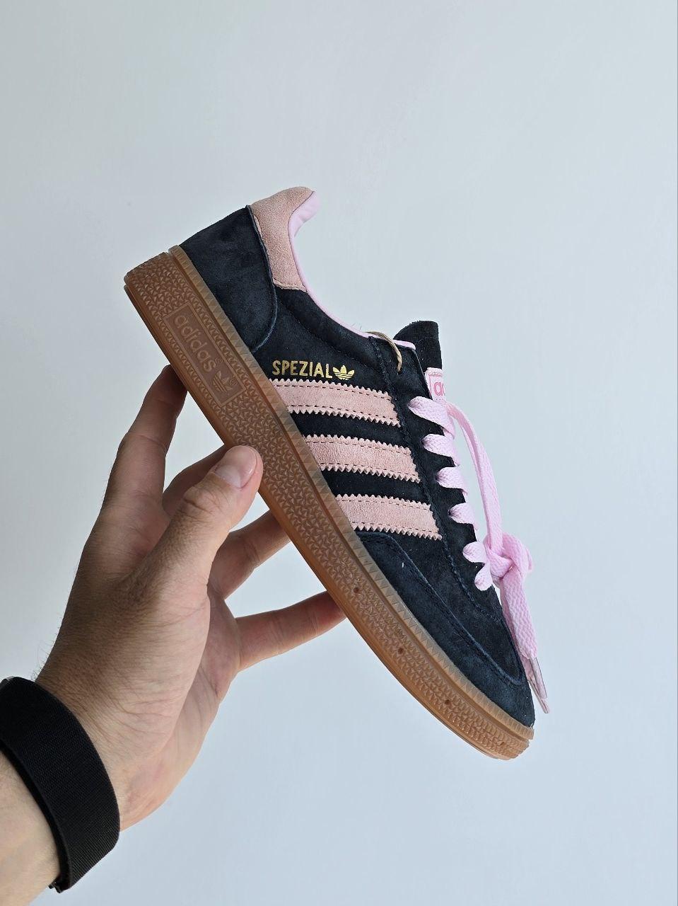 Сині замшеві жіночі кросівки Adidas Spezial  • Dark Blue Pink • Демісезонні кросівки Адідас Спешл, фото 1