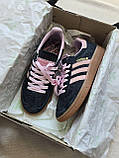Сині замшеві жіночі кросівки Adidas Spezial  • Dark Blue Pink • Демісезонні кросівки Адідас Спешл, фото 6