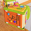 Куб розвивальний мультибокс бізікуб Крокодил 5в1 Пальчикова гра Лабіринт Пісні прорізувачі Ранній розвиток, фото 8