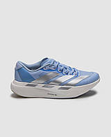 Сині жіночі текстильні кросівки Adidas Adizero Evo SL Glow Blue/Silver Metallic Демісезонні Адідас Адізеро