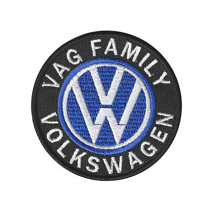 Вишитий шеврон патч “VAG FAMILY [Volkswagen]​​​​​​​” на липучці, фото 1