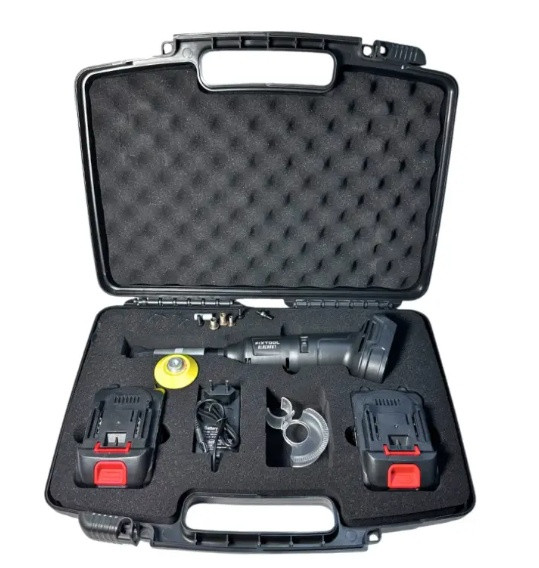 Кутовий акумуляторний гравер FIXTOOL Pomogator BLACKOUT з 2 АКБ 4A 21V (FIX200WBAT-2), фото 1