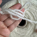 Пряжа спушений меринос Hulk Pinori filati молочний, 238 грамів, фото 2