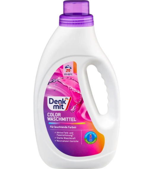 Гель для прання кольорової білизни Denkmit Colorwaschmittel 1.1L Німеччина, фото 1