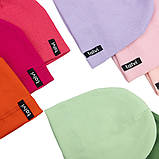 Дитяча шапка для малюків шапочка в рубчик для дітей об'єм 52-54 см (2-5 років) Тіфані Talvi лавандовий, фото 2