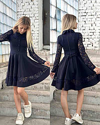 Шкільне плаття "Олена" синій, розміри 30 - 40