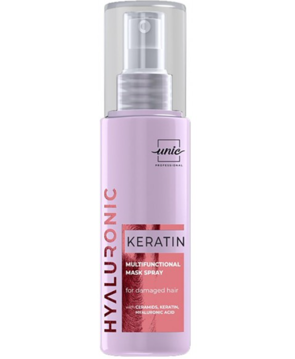 Маска-спрей відновлювальна для ламкого та пошкодженого волосся Unic Hyaluronic Keratin 150 мл