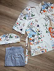 Принтована хірургічна кофта/куртка "Веселий кемпінг", фото 2