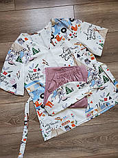 Принтована хірургічна кофта/куртка "Веселий кемпінг", фото 4