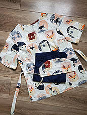 Принтована хірургічна кофта/куртка "Мордочки звірят", фото 3