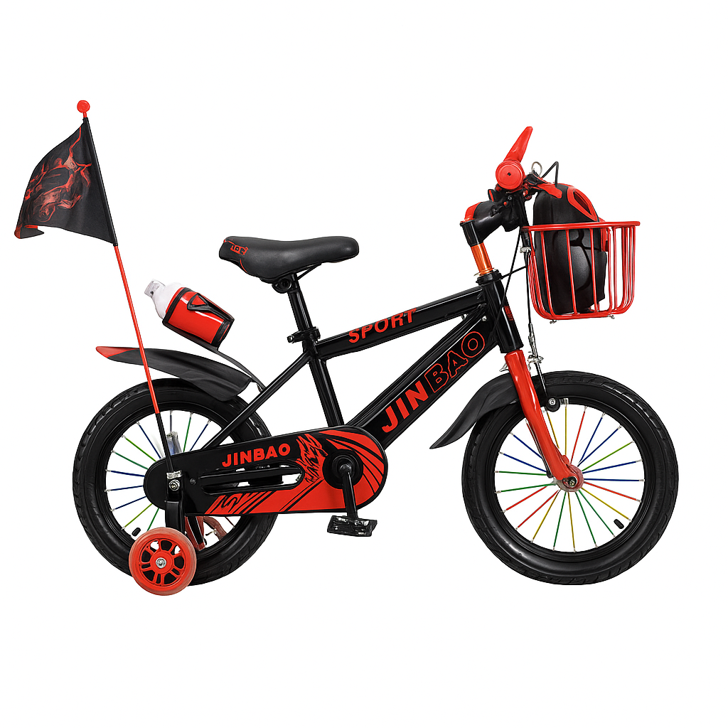 Дитячий велосипед FD-56 з аксесуарами, колесами 14 дюймів і додатковими коліщатками, фото 1