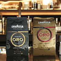 Кава в зернах набір Lavazza Oro Mountain Grown 1 кг + Qualita Oro 1 кг зернова кава Лавацца